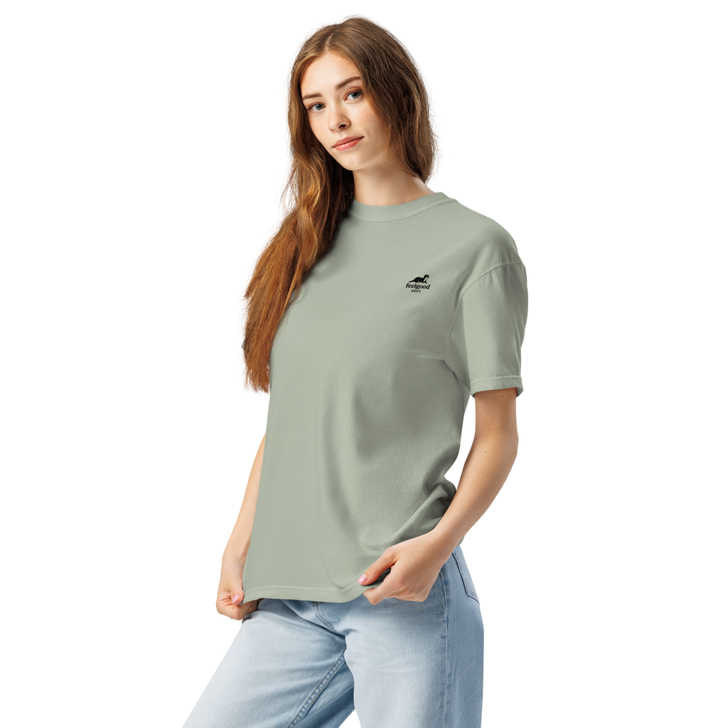 Garment-dyed heavy cotton T-shirt