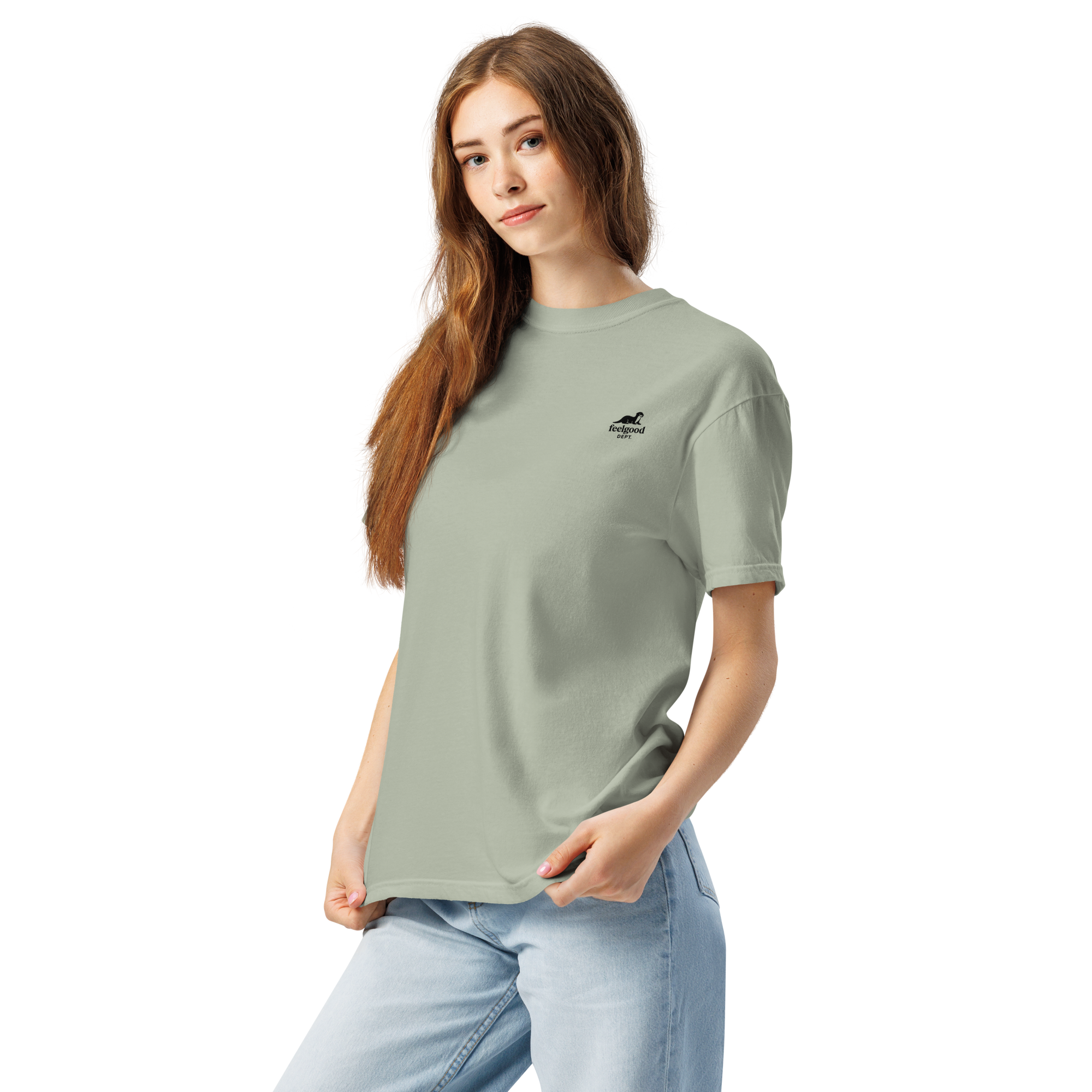 Garment-dyed heavy cotton T-shirt