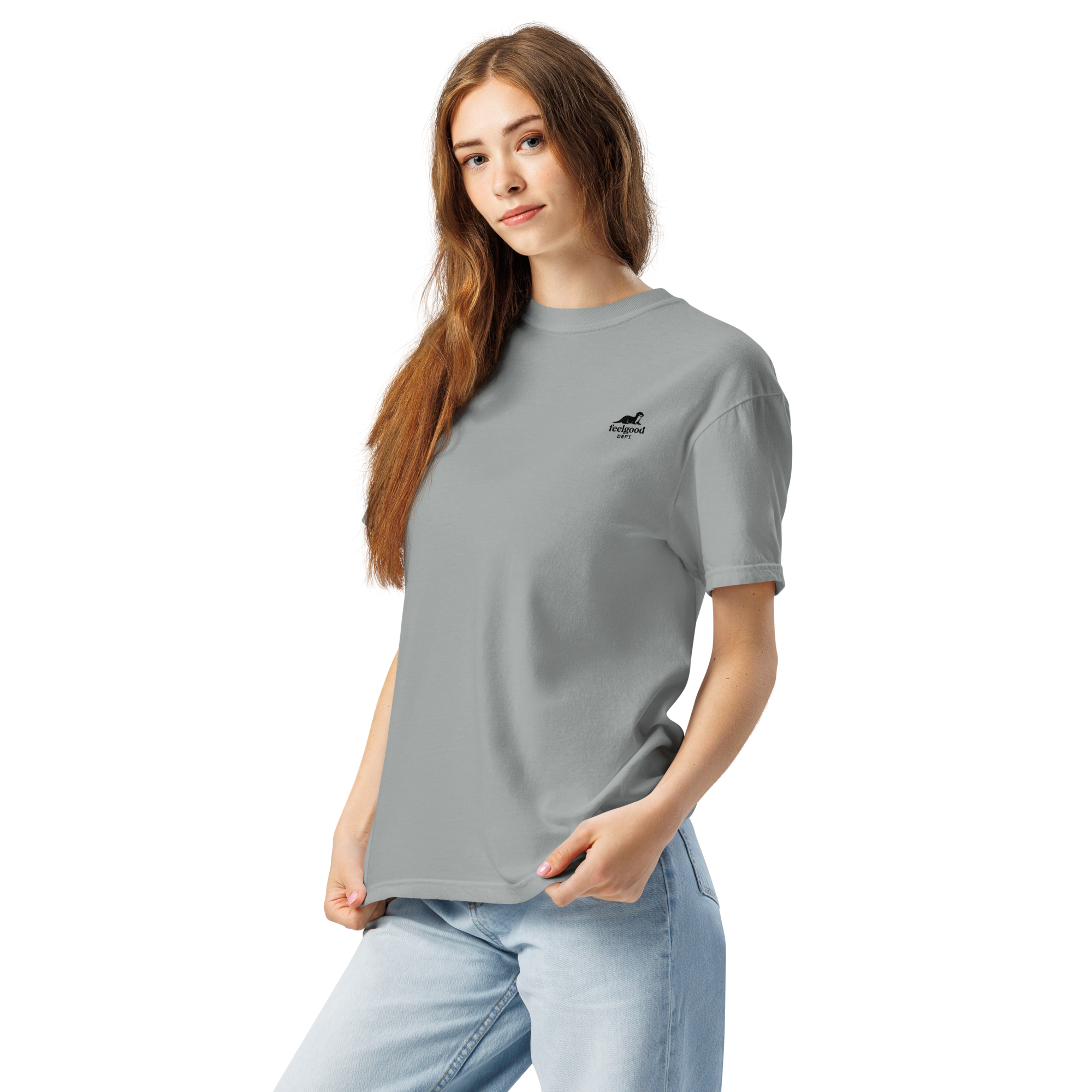 Garment-dyed heavy cotton T-shirt