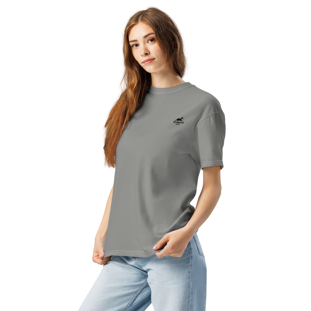 Garment-dyed heavy cotton T-shirt