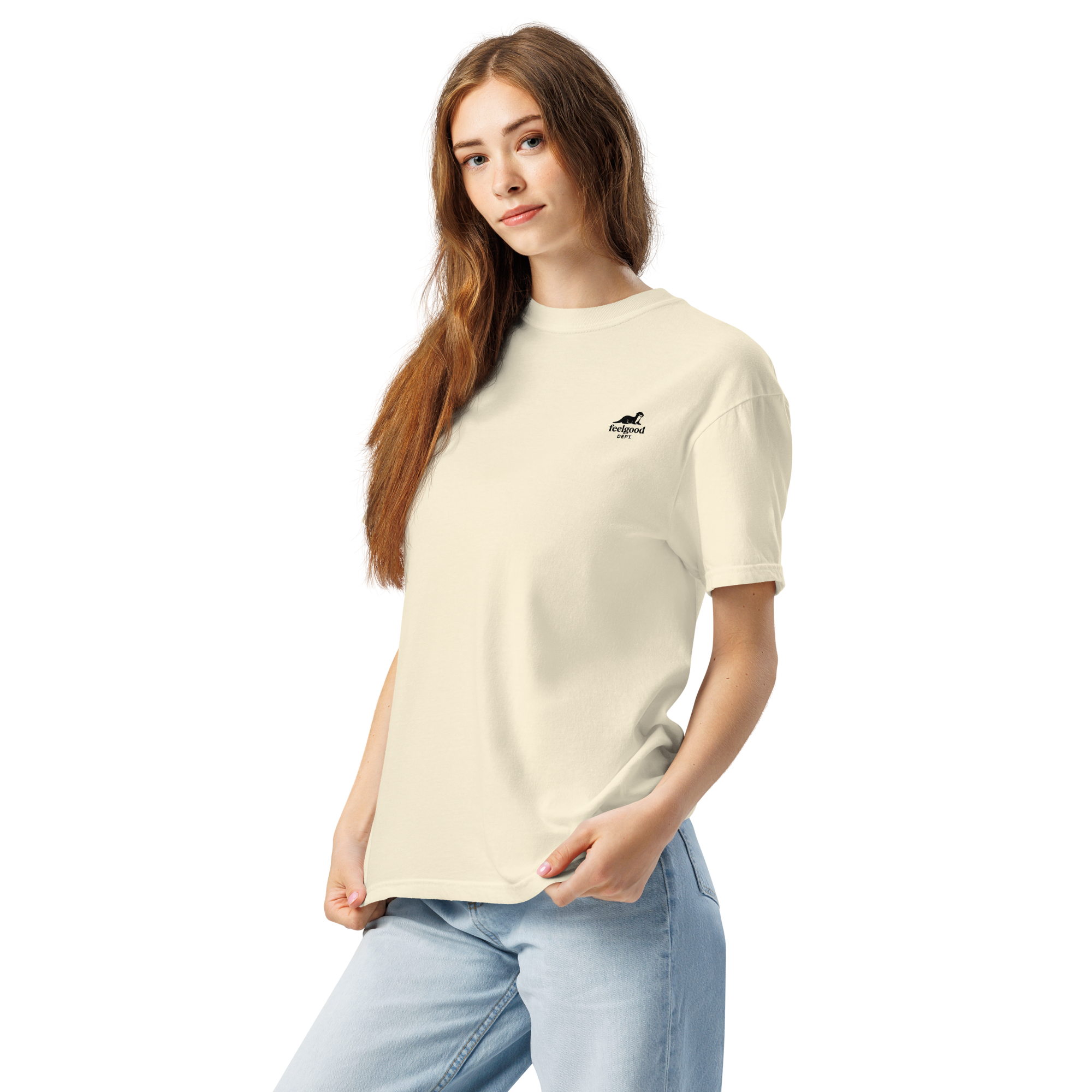 Garment-dyed heavy cotton T-shirt