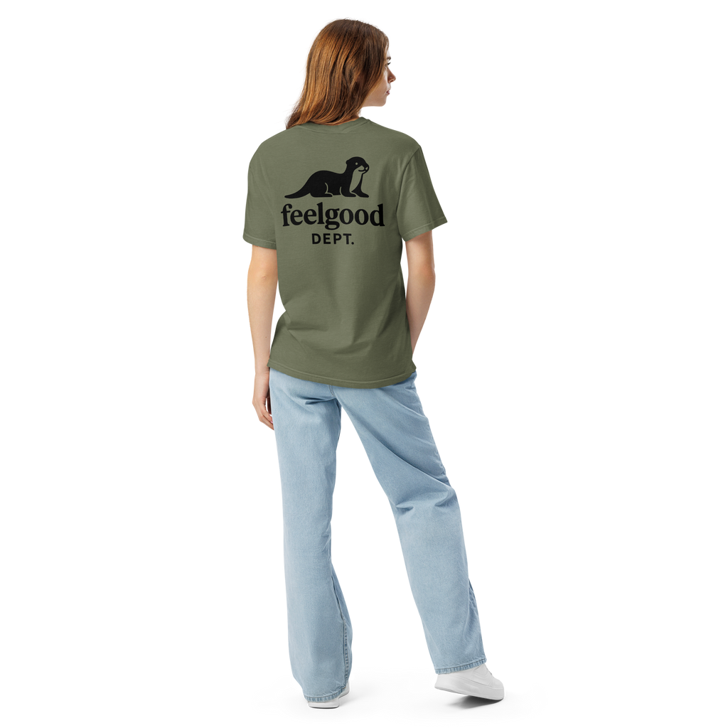 Garment-dyed heavy cotton T-shirt