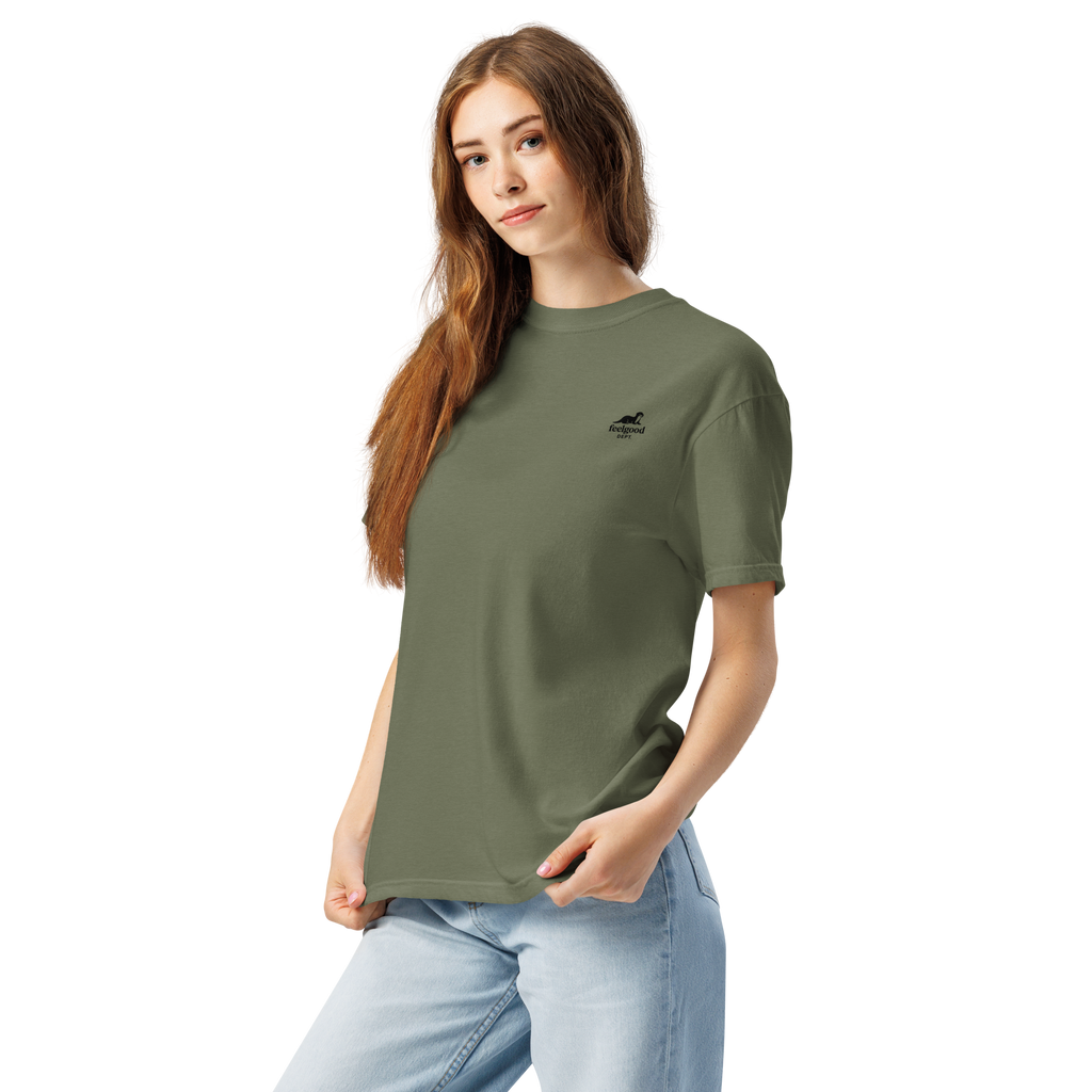 Garment-dyed heavy cotton T-shirt