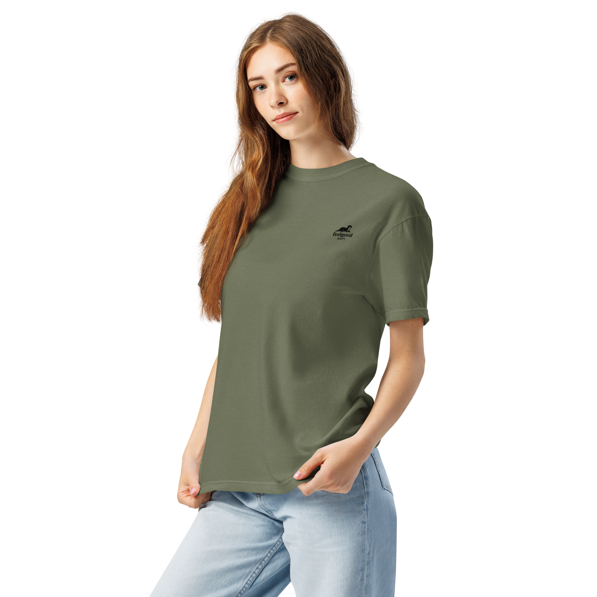 Garment-dyed heavy cotton T-shirt