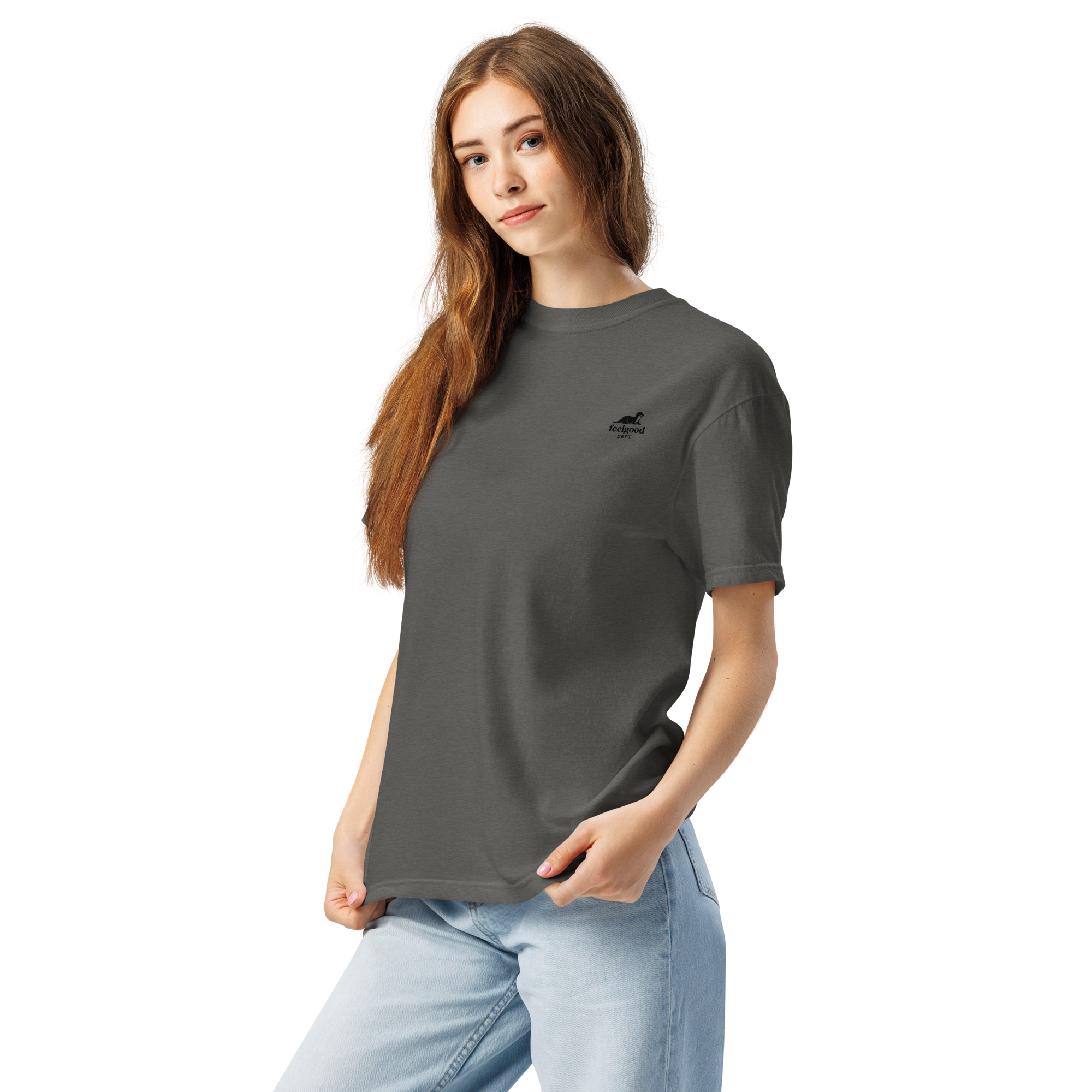 Garment-dyed heavy cotton T-shirt