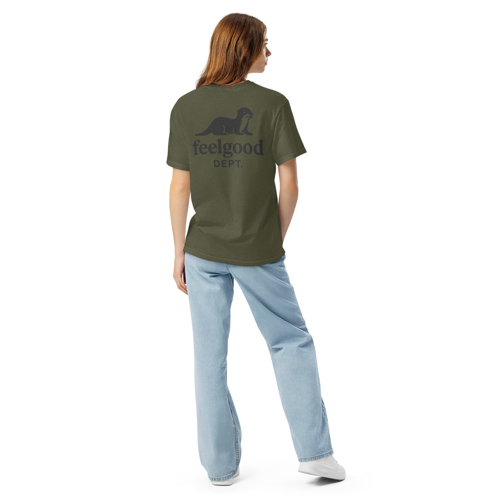 Garment-dyed heavy cotton T-shirt