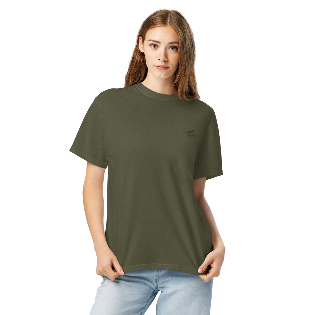 Garment-dyed heavy cotton T-shirt