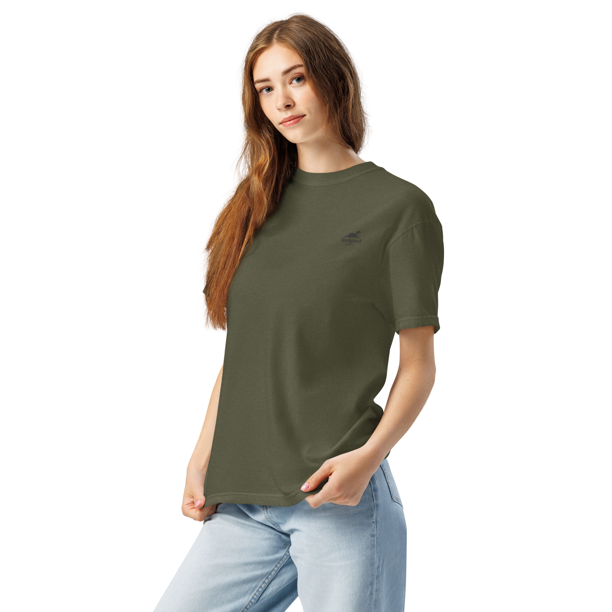 Garment-dyed heavy cotton T-shirt